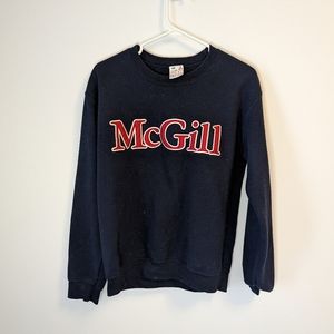 MCGILL Small Navy Blue Crewneck Sweater